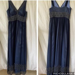 Women’s navy bedazzled maxi dress